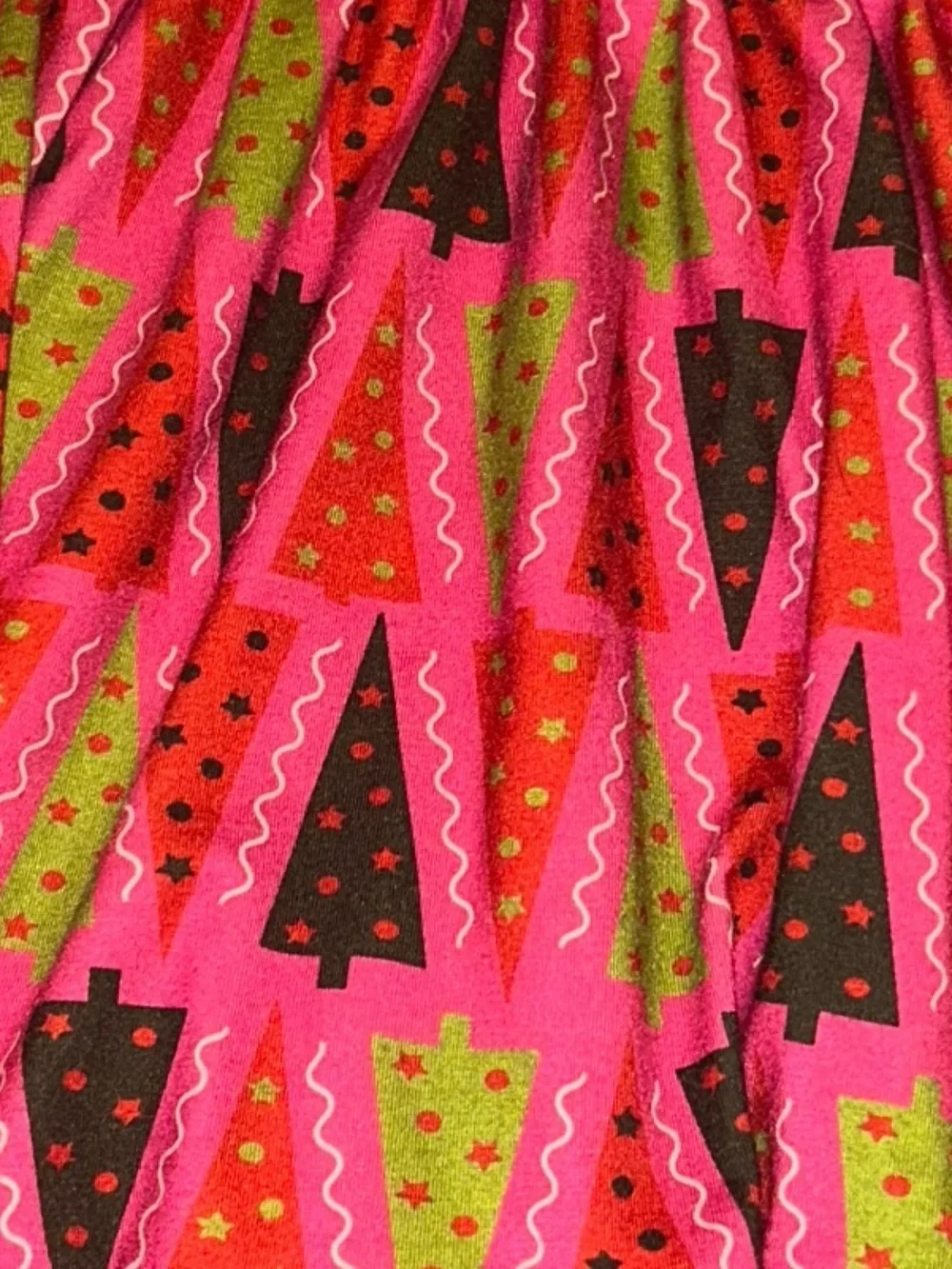 Christmas Holiday Tree Print Ruffle Dress - Picture 7 of 7